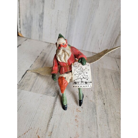 House of hatton AS IS Santa Claus goose ornament xmas - Picture 1 of 7
